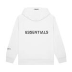 Essentials Fear Of God Full Zip Up Hoodie White